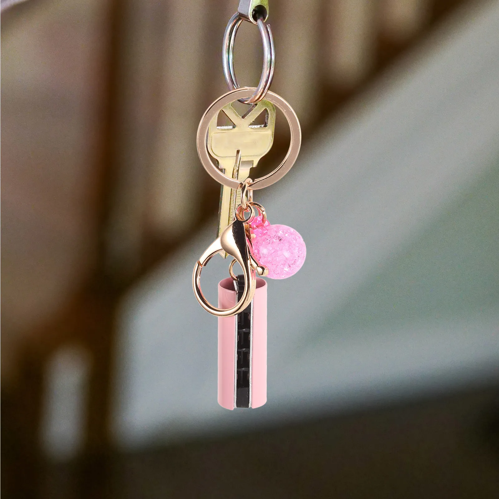 

Small Harmonica Keychain Handbag Pendant Charms Keyring Wallet Decorative Hanging Zinc Alloy Cute Child Fashion