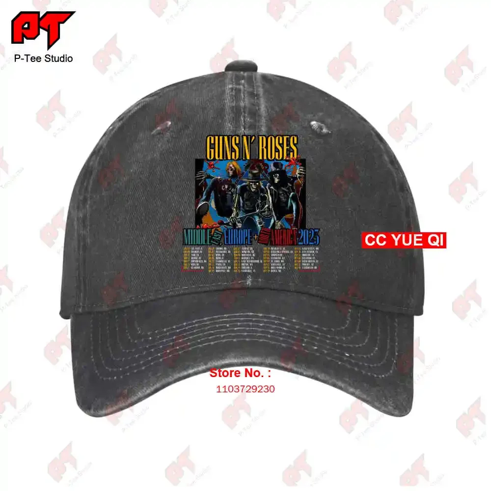 Venta caliente Guns N Rose Music Tour 2023 Fan Gorras de béisbol Gorra de camión SBHX