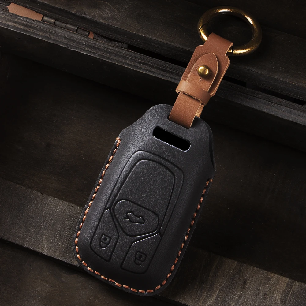 Car Key Case Cover Key Bag For Audi a1 a3 8v a4 b9 a5 a6 c7 q3 q5 q7 tt Holder Shell Auto Keychain Protect Set Accessories