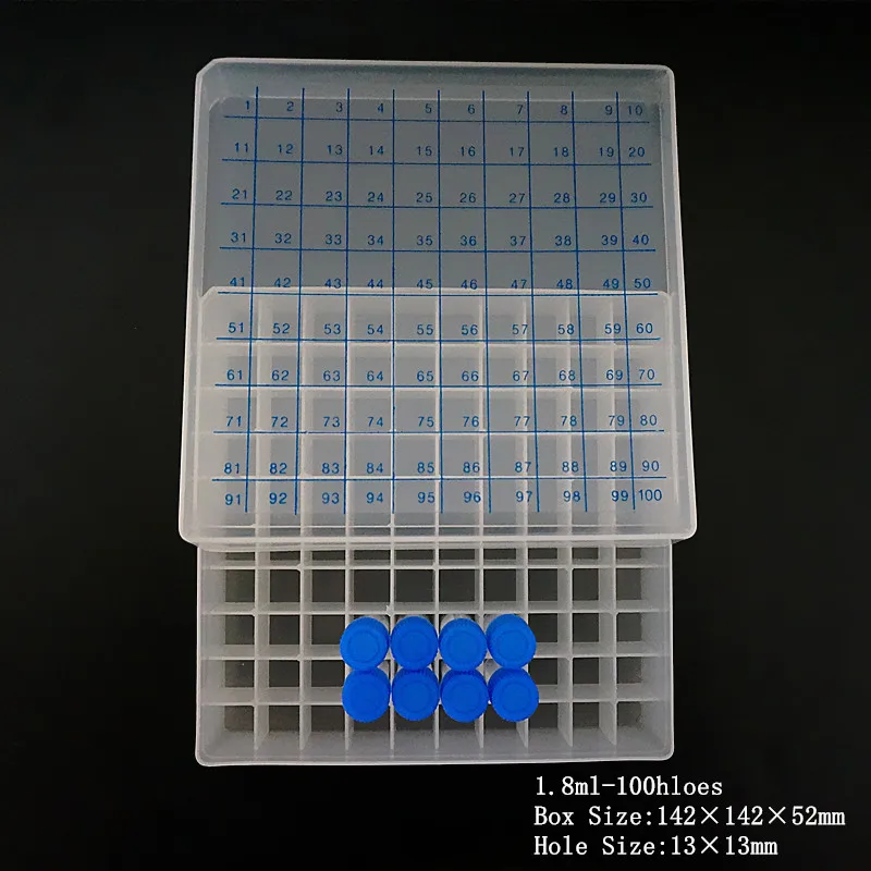 Imagem -03 - Células Plástico Cromatográfica Amostra Garrafa Caixa de Armazenamento pp Armazenamento Criogênico Boxe Peças Lote 1.5ml 1.8ml 2ml 50 80 100