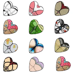 Cartoon buttocks, love brooch, AliExpress Amazon cross-border new product badge