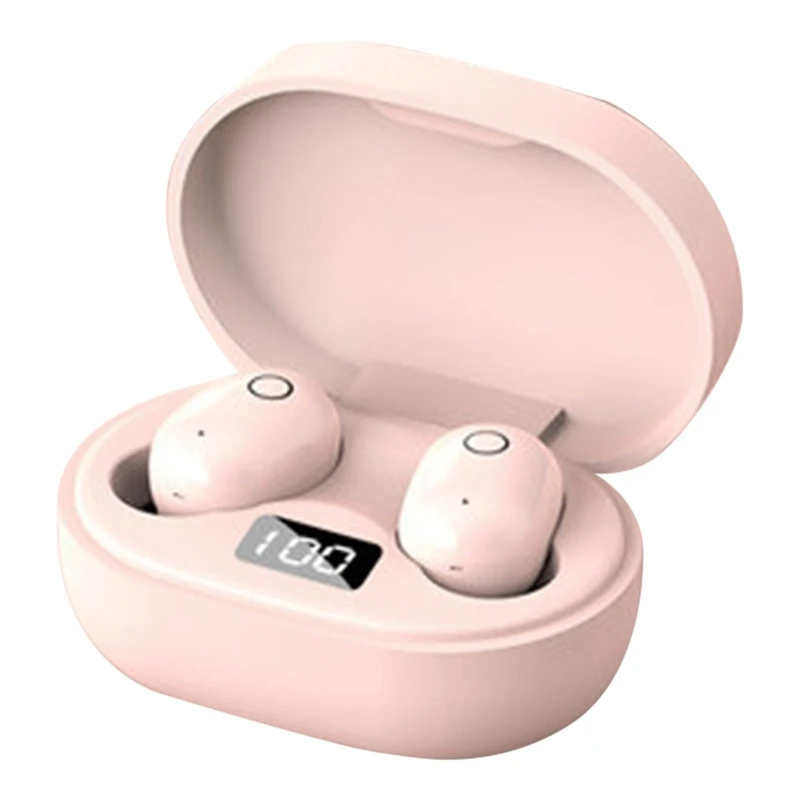 Wireless Bluetooth 5.0 Earbud IPX5 Water Sweat Proof Headphones Touch Controls, Smart LCD Charging Case 3D Stereo Bass
