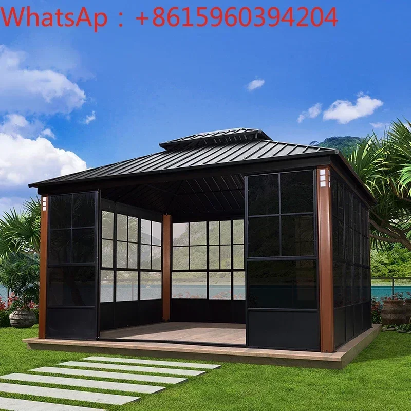 Custom outdoor sun room, pavilion, aluminum alloy courtyard, roof, simple house, residential villa, homestay, assembly house