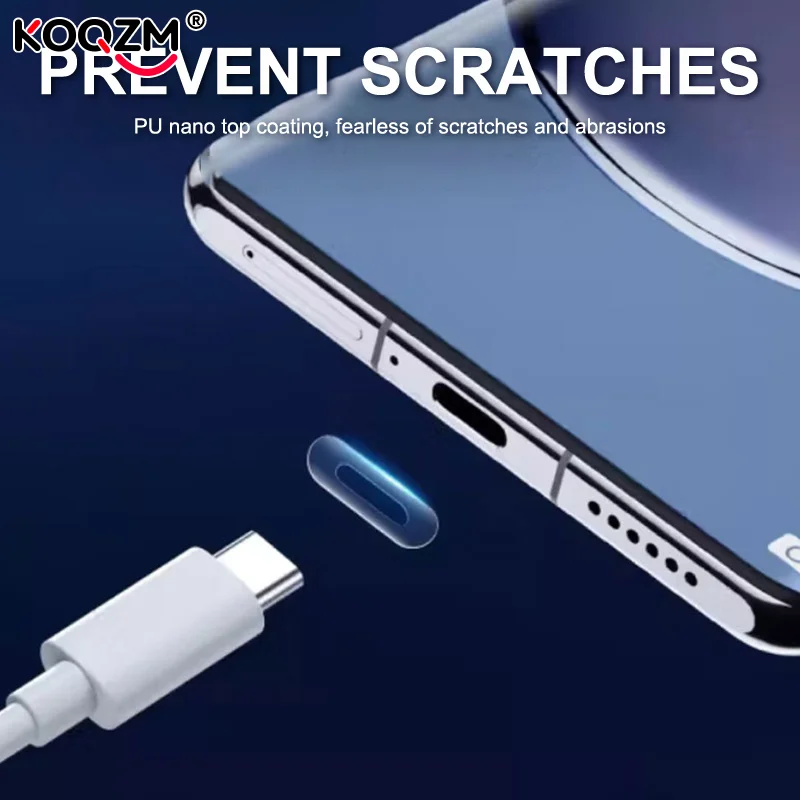

Scratch-resistant iPhone & Type-c Android Phone Charger Port Protective Film: Invisible Data Port Film.