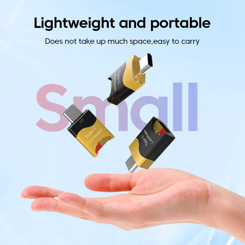 Mini Type-C Card Reader Storage Memory TF/SD Micro Card CardReader OTG USB C Adapter For iPhone 17 16 15 Samsung Tablet Laptop