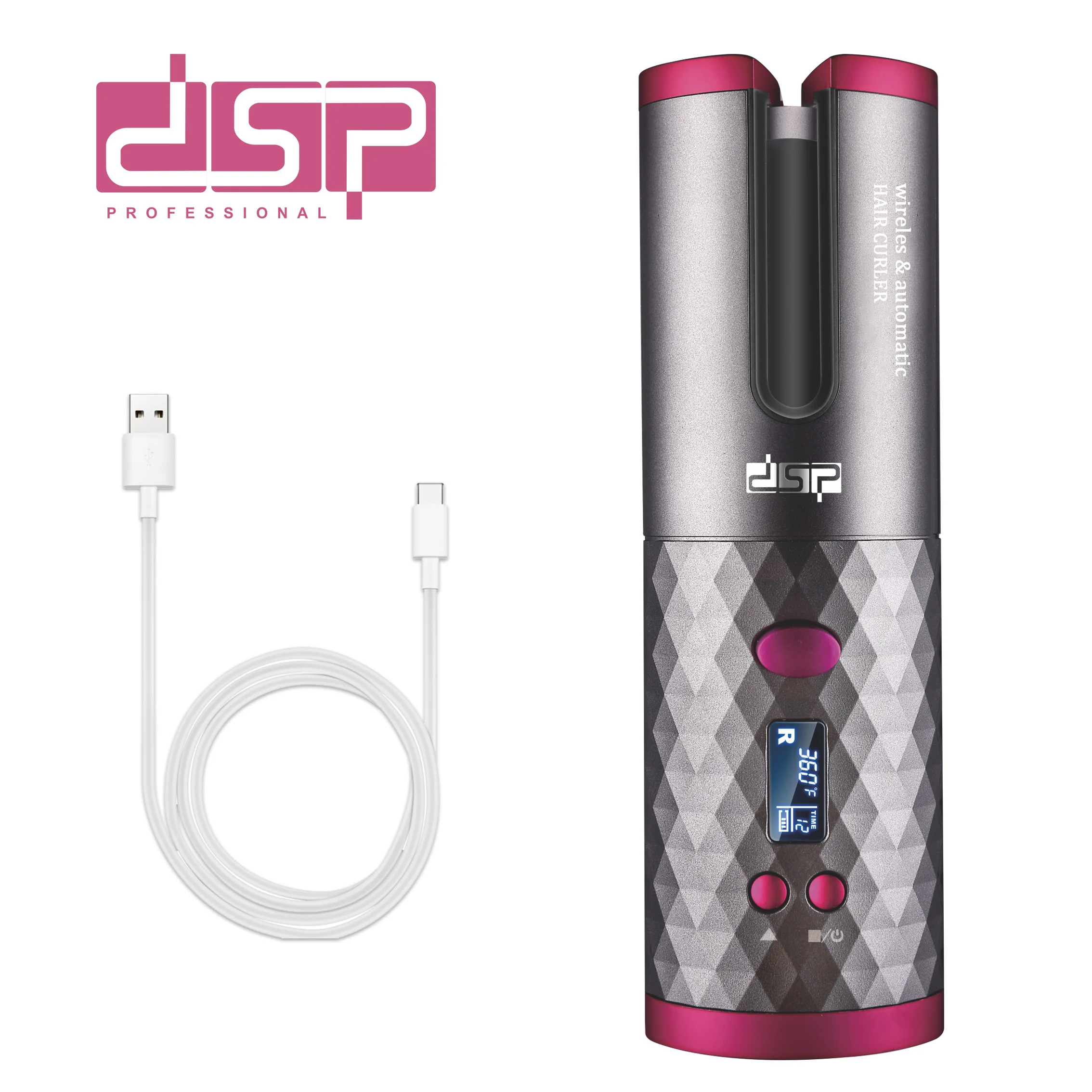 

DSP New Design Professional Automatic Magic Rechargeable Portable Hair Curler Household Cordless Wireless Hair Curler