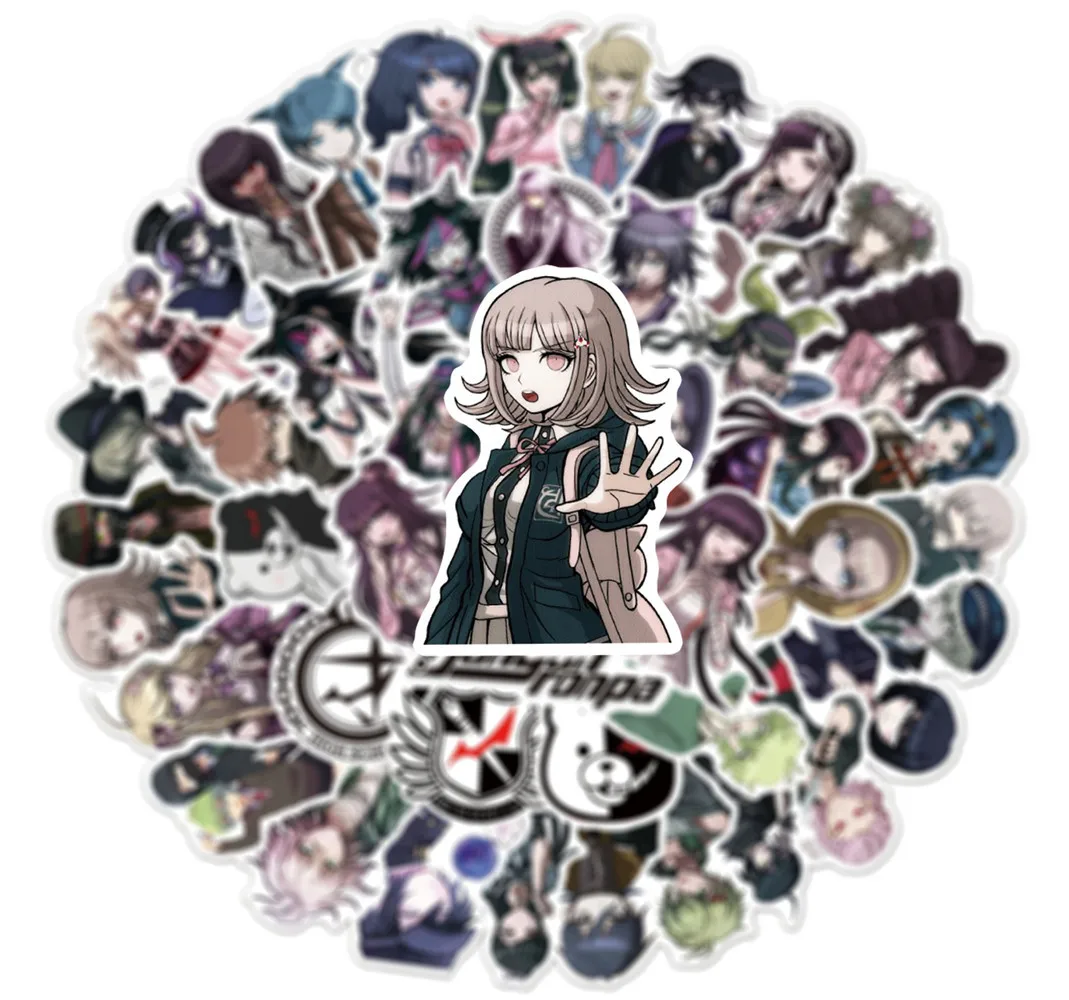 

10/50PCS Animation Danganronpa Personalized Graffiti DIY Waterproof Sticker Refrigerator Water Cup Skateboard Decals Kids Toys