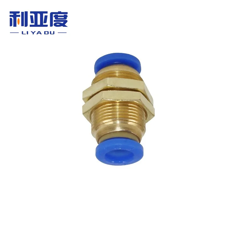 PM  Quick Couplings  Copper Pneumatic Fittings Water Push Type Hose Fitting Air Couplings Tubesfor OD Tube Straight 4 6 8 10mm