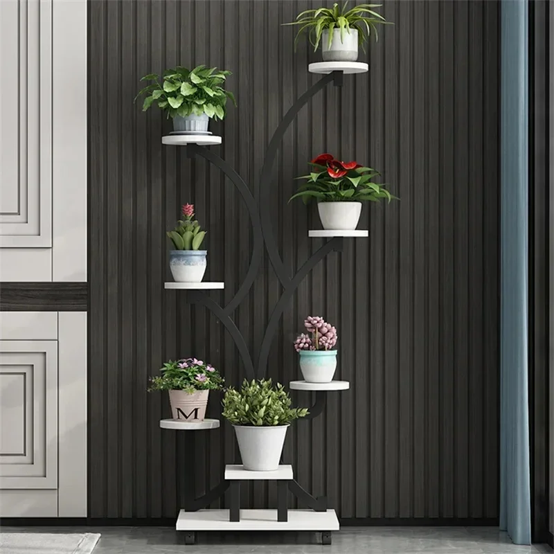 Soporte para plantas para el hogar, soporte de suelo para sala de estar para flores, soporte creativo moderno para maceta, muebles para el hogar