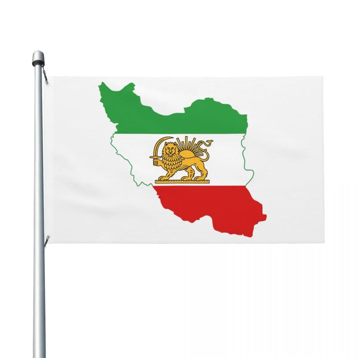 Flag Map Of Iran Ir…