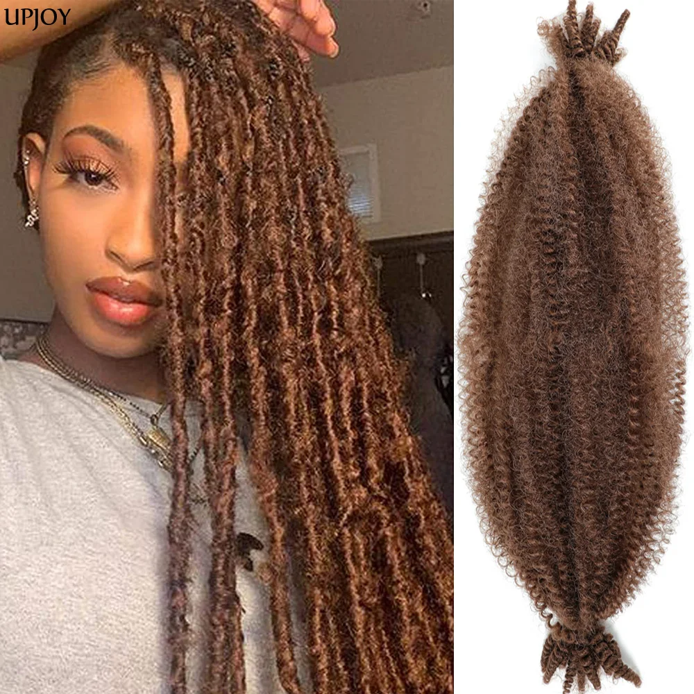 

1B 4 27 30 613 BUG 350 Copper Red Kinky Springy Afro Twist Hair For Long Faux Locs Crochet Hair Braids Extensions 10strands/pack