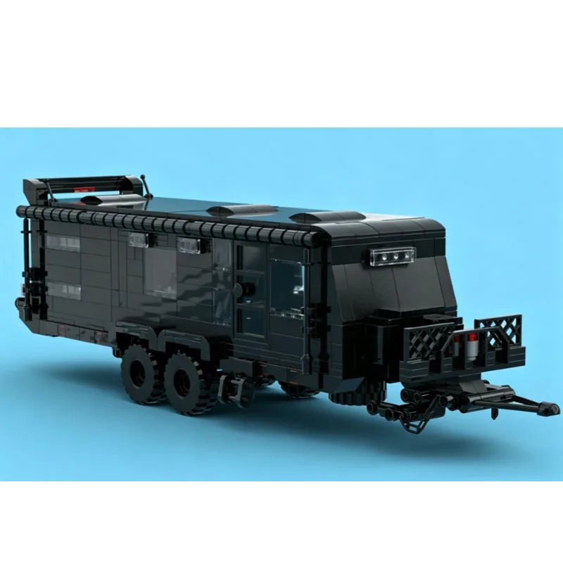 Military MOC-275573 Outdoor Traffic Black Multifunctional Truck Model, 820 Pieces, Adult Birthday Custom Building Block Toy Gift