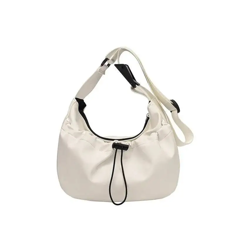 2025 New Trendy Pu Leather Women's Handbags Fashion Pleated All Match Simple Crossbody Bag Y2k Aesthetic Vintage Shoulder Bags
