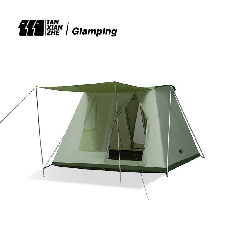 

3x3m Large Camping Tent Waterproof4-6 Person Outdoor Tent with Carbon Steel Aluminum Poles Foldable & Portable Bea Beach Gazebo