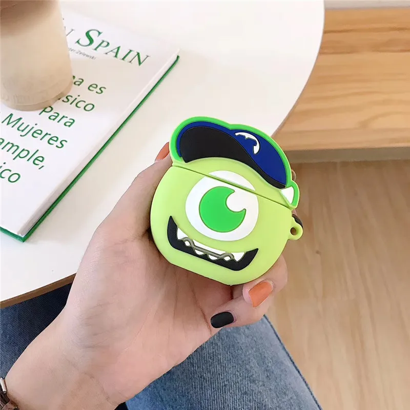 Disney Cartoon Monsters Sulley Mike Silicone Cases For Airpods1 2 3 Protective Bluetooth Wireless Earphone Cover For Airpods Pro