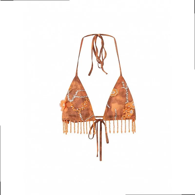 Sexy Beach Bikini Fringe Skirt Set Summer Matching Sets Vacation Outfits Women