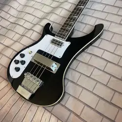 Rickenbacker Left Hand 4-String Electric Bass Integrated Electric Bass, Black Body, High Gloss, Rosewood Fingerboard, Maple Trac