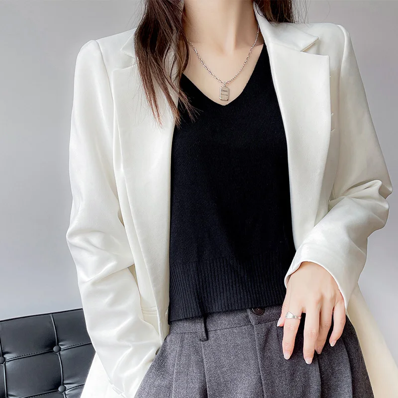 Primavera novedad de verano, chaleco tejido de seda de hielo, traje interior de seda para mujer, Top con tirantes, chaleco sin Sve para mujer