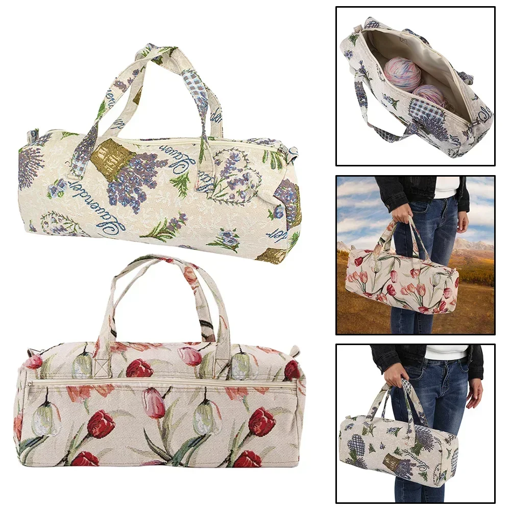 

Large Fabric Tool Bag Home Storage Tote Bag Sewing Knitting Tool Storage Bag Yarn Crochet Storage Supplies