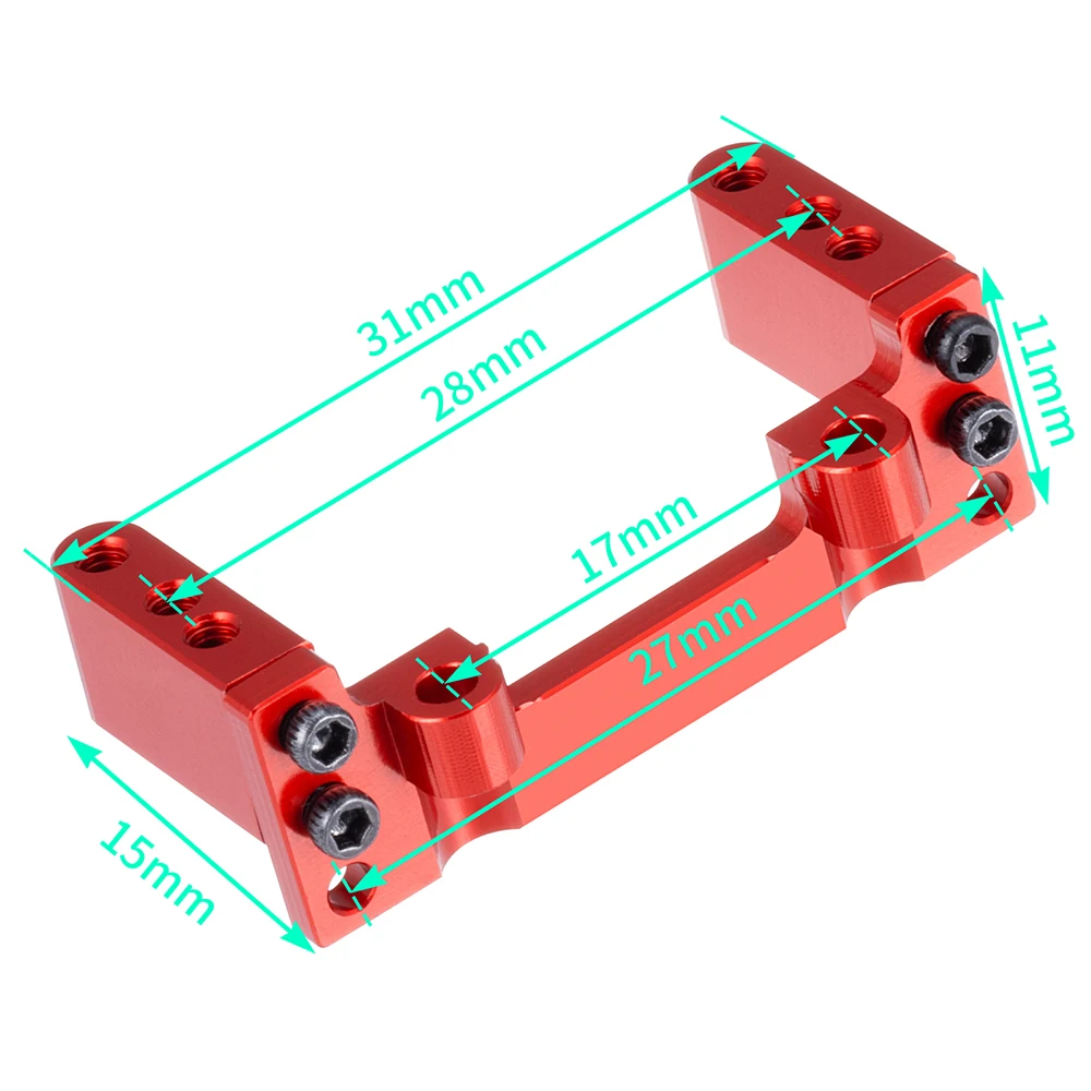 YEAHRUN Aluminum Alloy Servo Mount for FMS FCX24M Wagon Smasher V2 Chevrolet K5 1/24 RC Car Truck Model Upgrade Parts