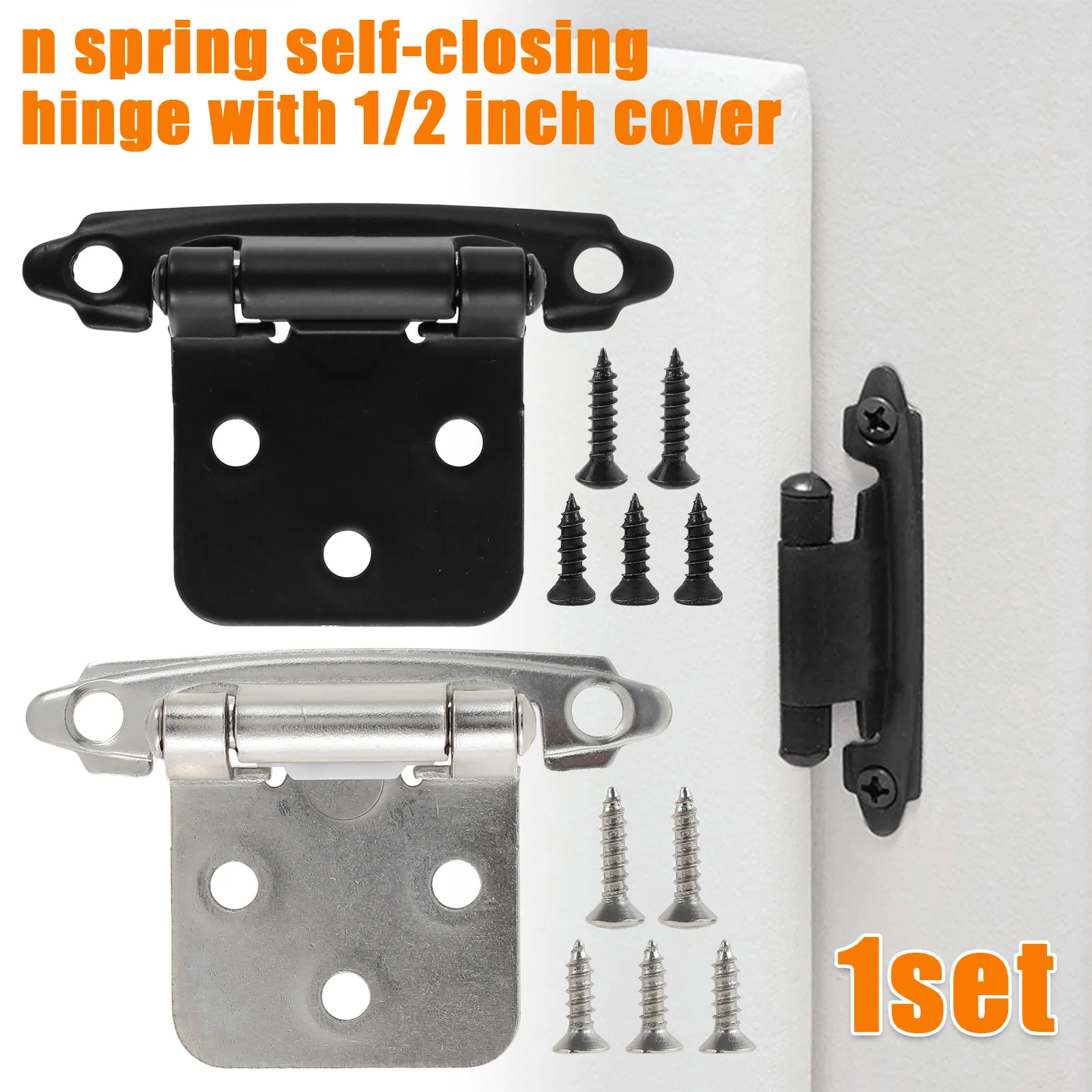 

20Pcs Cabinet Hinges Self Closing Frame Cabinet Hinges Cold Rolled Steel Cupboard Hinges Sturdy Kitchen Cabinet Door Hinges