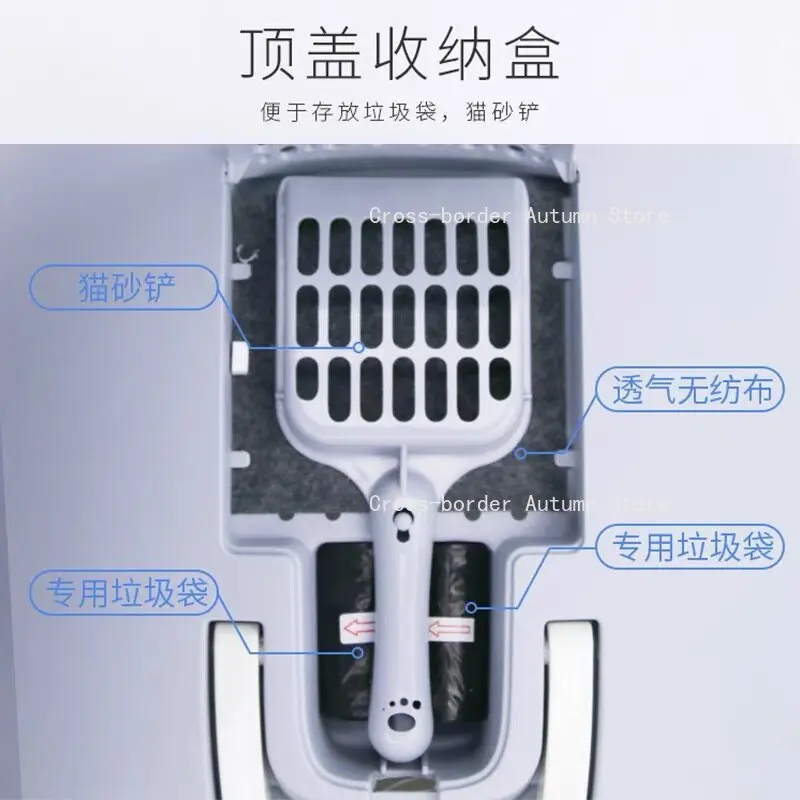 Large fully enclosed cat litter box, drawer type oversized deodorizing cat toilet, can put cat cage