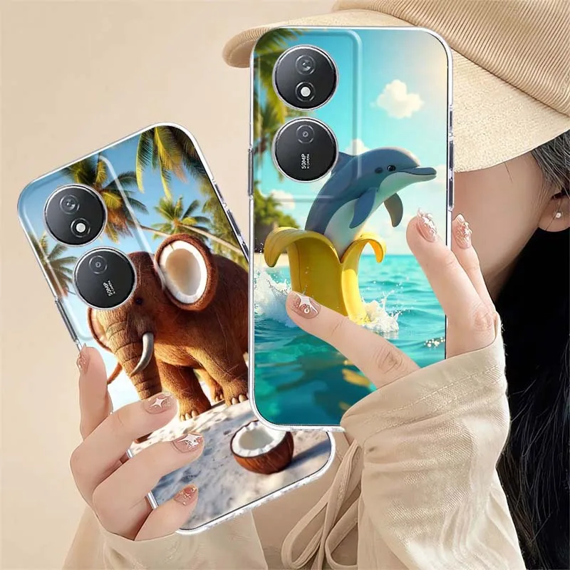 Capa de Telefone Banana Tung Tung Tung Sahur para Honor Magic 8 7 6 5 4 3 400 200 100 90 80 70 50 9X Pro Flat GT Smart Lite