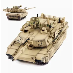 1:72 Scale Diecast Alloy M1A2 TUSK2 M1 Main Battle Tank Chariot Model Militarized Combat Track Type Classic Gift Souvenir Static