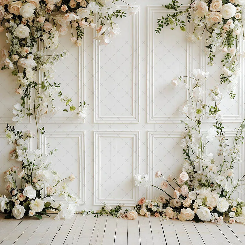 Фон для фотосъемки Mehofond, подвесной цветочный белый панельный настенный фон для взрослых, дня рождения, портретный декор для беременных, фон для фотостудии
