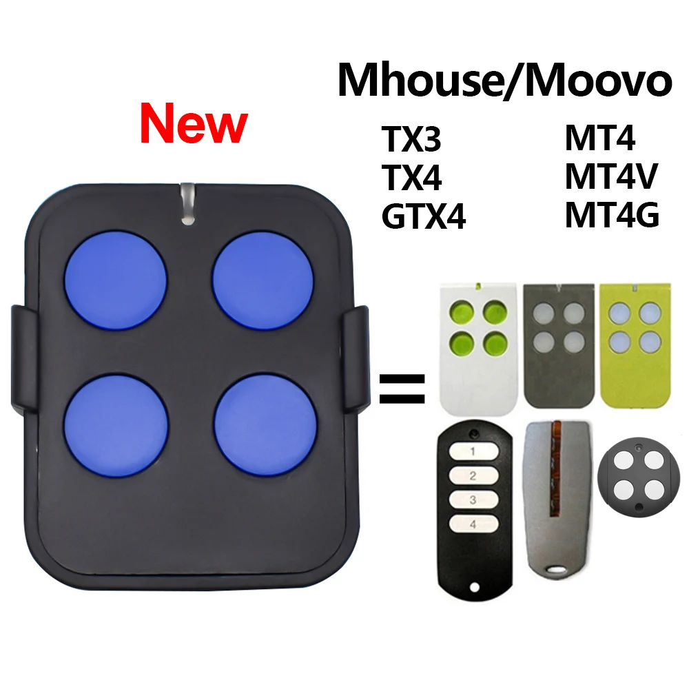 Imagem -01 - para Myhouse Mhouse Tx3 Tx4 Gtx4 Moovo Mt4 Mt4v Mt4g Porta da Garagem Abridor de Portão Controle Remoto 433.92mhz Rolamento Código Transmissor Mais Novo para myhouse mhouse tx3 tx4 gtx4 moovo mt4 mt4v mt4g porta da garagem abridor de portao controle remoto 43392mhz rolamento codigo transmissor mais novo 01