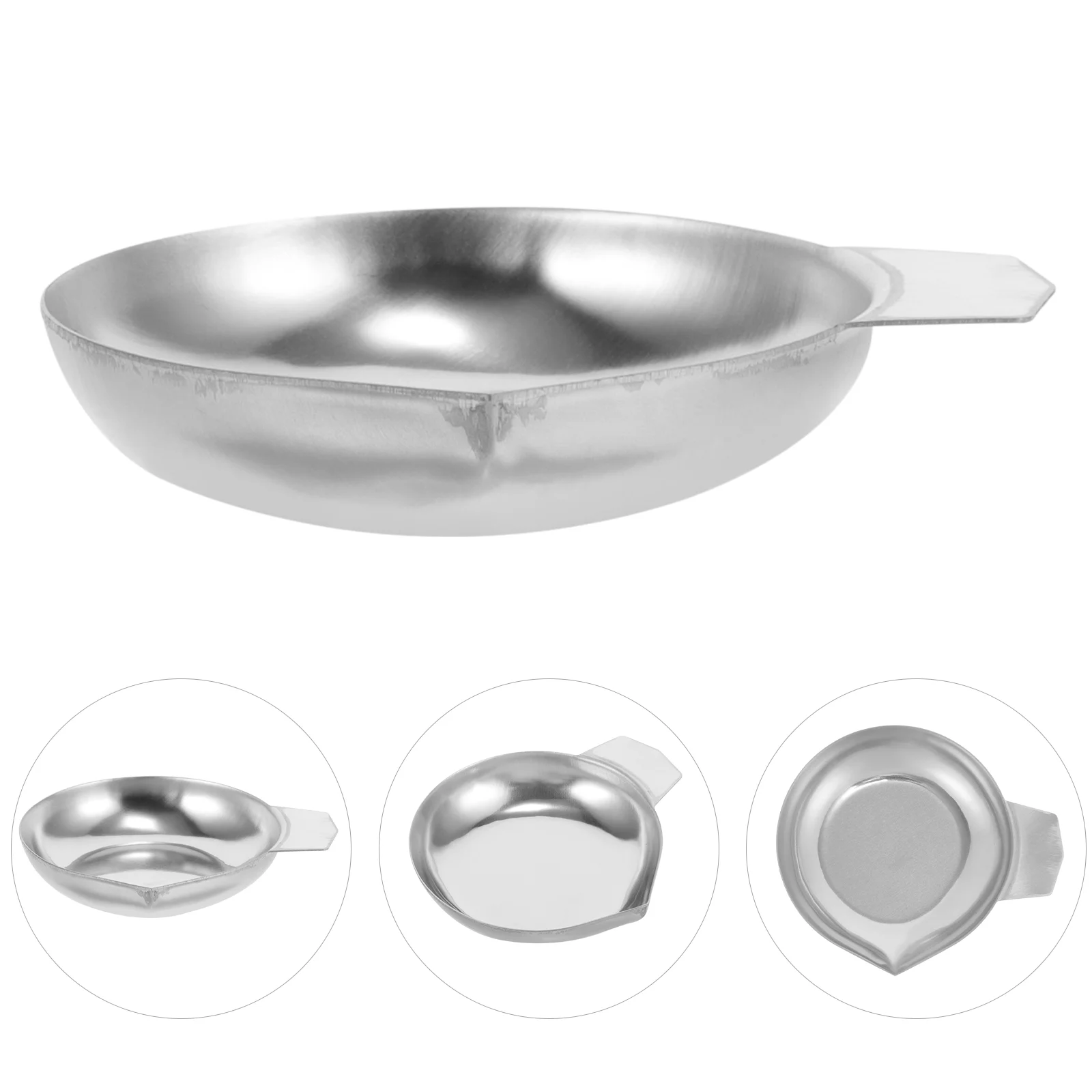 Báscula Digital de 2 piezas para pesar diamantes, bandeja de medición de polvo, plato de joyería de acero inoxidable, peso apilable para Metal