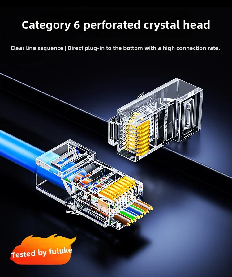 

20 шт./лот EZ RJ45 разъем через головку для Cat5e Cat6 кабель UTP FTP Ethernet компьютерный разъем позолота