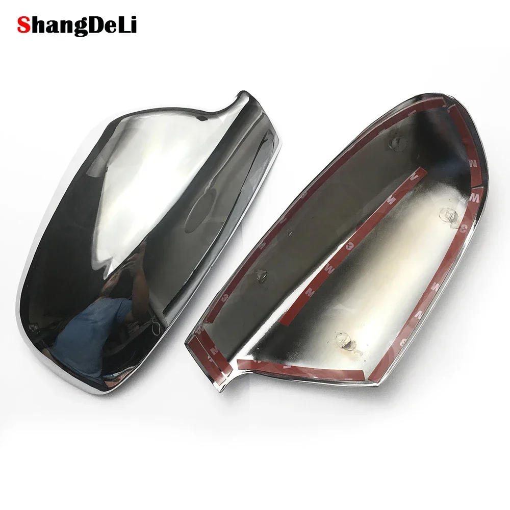 1 Pair For Peugeot 307 CC SW 407 2004 - 2012 Door Side Wing Mirror Chrome Cover Rearview Cap Accessories Car Styling