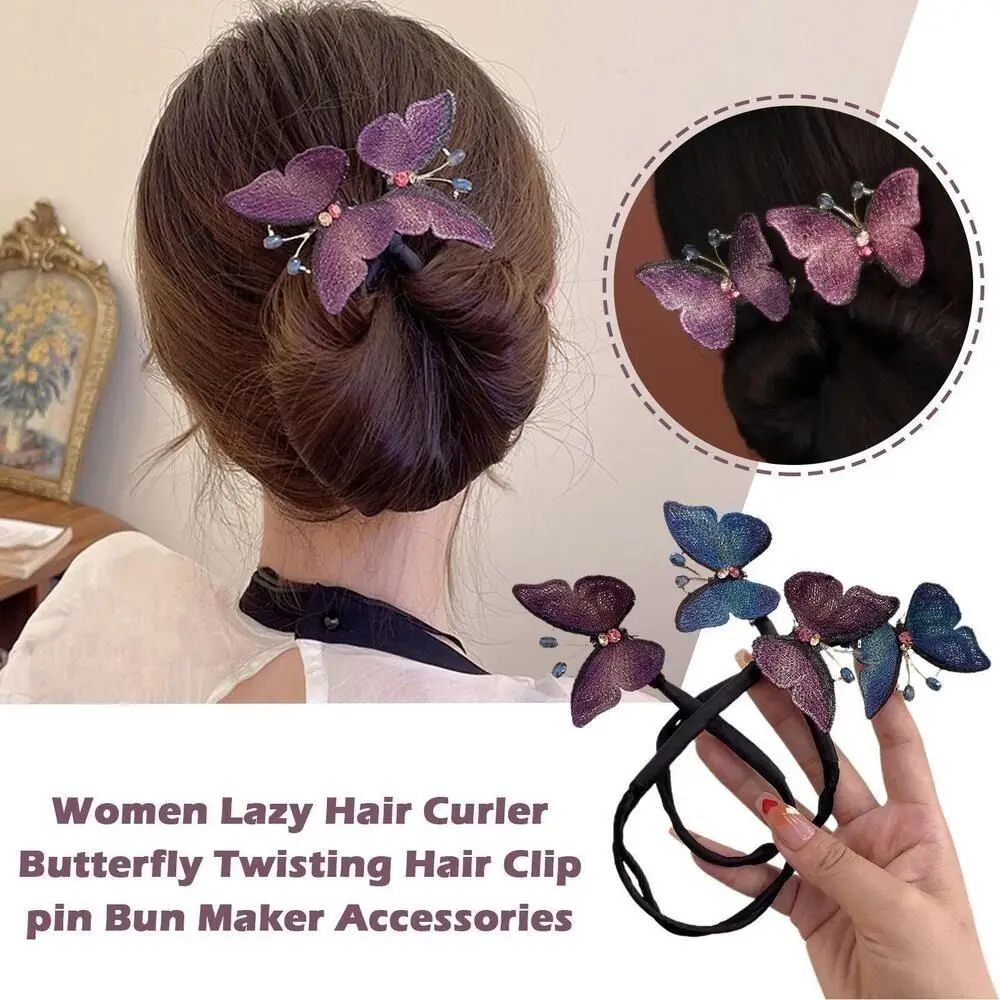 Non-slip Flower Hair Clip Fashion Hair Styling Tool Flexible Hair Bun Roller Alloy Hair Iron Women Girls