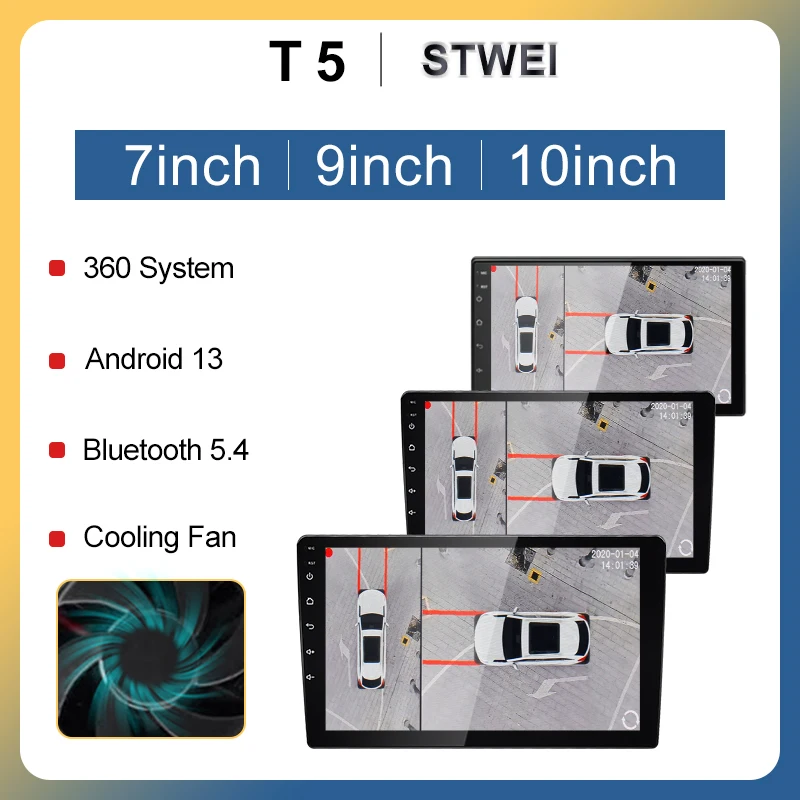 STWEI 1DIN android13 רדיו לרכב 360 פנורמה 7/9/10 אינץ 'מארחים אוניברסליים Topway T100 TS18 TS10 עבור לאדה הינדאי סוזוקי פורד image_2