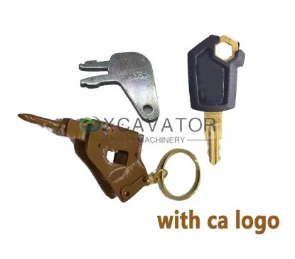

8H5306 5P8500 Excavator Heavy Equipment For Caterpilars Keychain F0002 Ignition Key With Bucket Key Chain