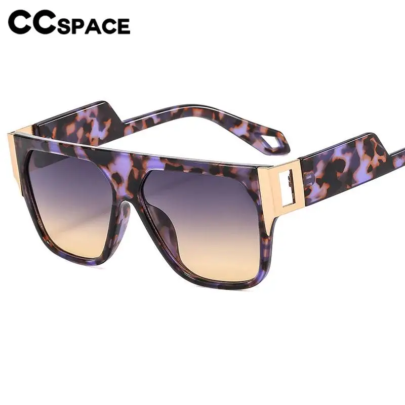 57346 Brand Design Hollow Out Sunglasses Trend Large Size Square Sunshade Mirror Women Fashion Gradient Color Shades Uv400