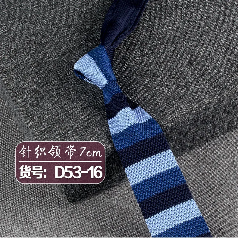 Neue Strick krawatten lässig dünne Krawatte für Party Jungen Mädchen gestrickt gestreifte Krawatte Hochzeit Krawatte für Bräutigam Hals tragen für Männer – Detail 19