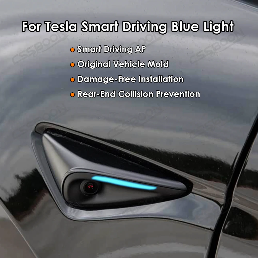 CSSBOON Intelligent Rearview Warning Light LED Indicator for tesla Model Y Juniper Model 3 Highland 2023+ RGB Navigation Light