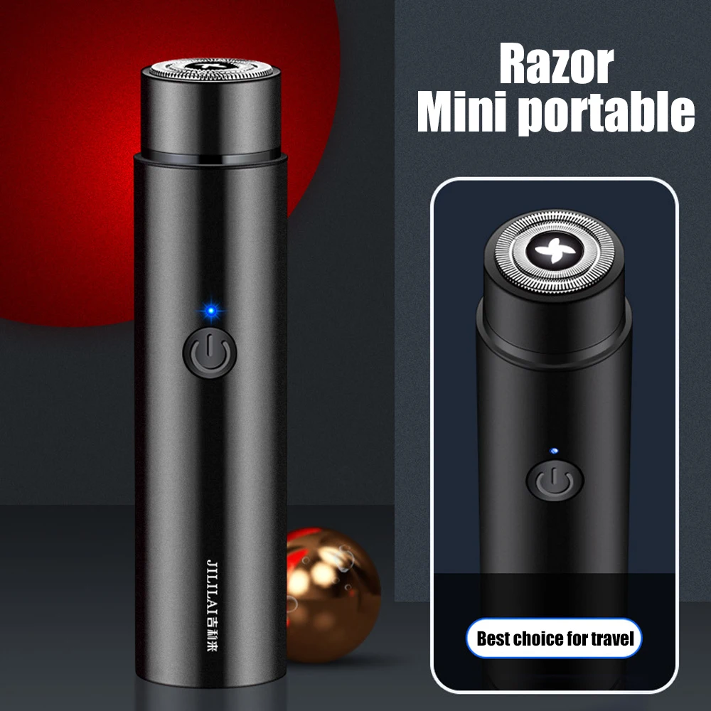 Portable Mini Electric Shaver Beard Trimmer Washable Men Shaver Razor USB Travel Face Full Body Shave Razors Easy To Carry