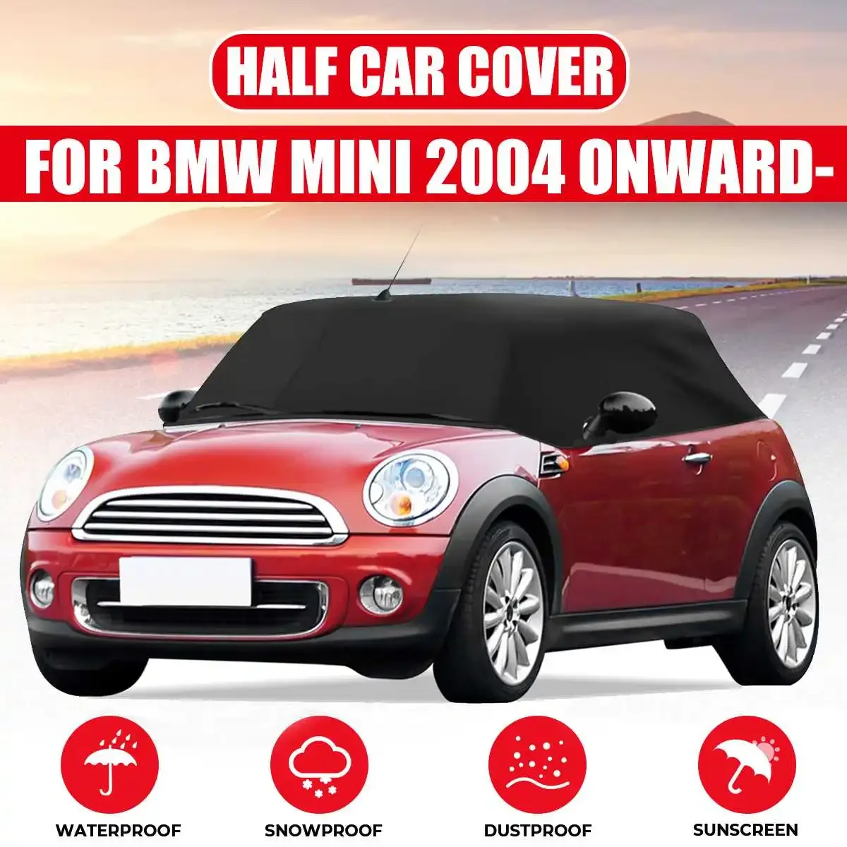 

Roof Top Car Cover For BMW Mini Auto Half Body Cover Waterproof Dust-proof Anti-UV R55 R56 R60 R61 F55 F56 2004-on