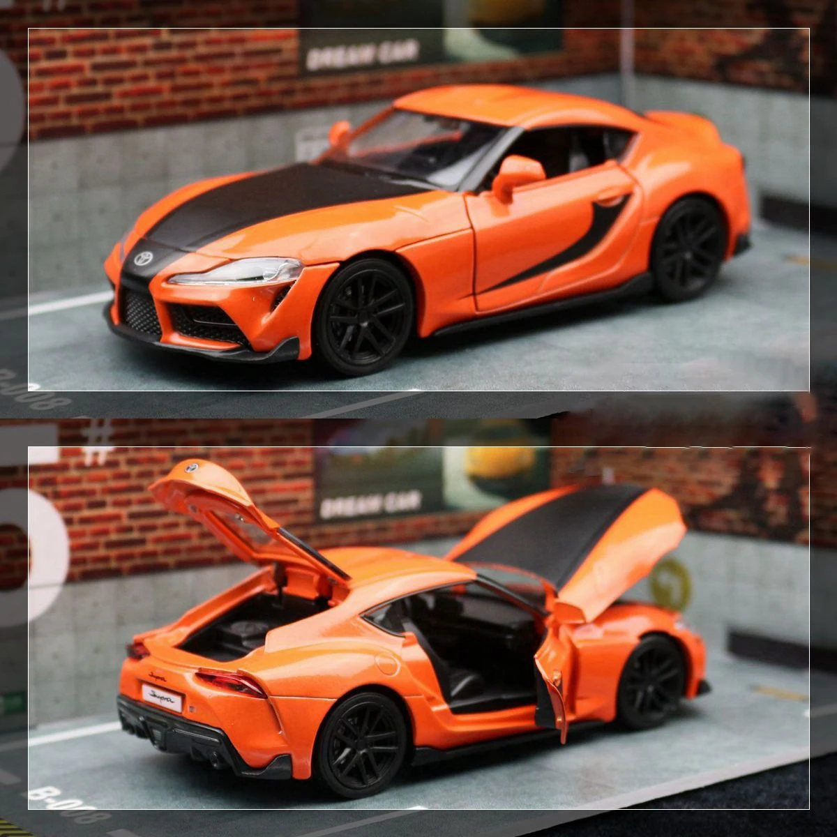 1:32 Toyota Supra GR Fast & Furious Alloy Model Car Toy Diecasts Casting Pull Back Sound and Light Car Toys For Children Vehicle