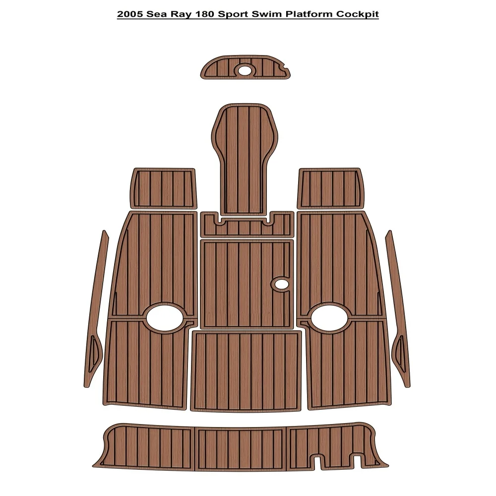

2005 Sea Ray 180 Sport Swim Platform Кокпит Pad Лодка EVA Teak Deck Floor Mat SeaDek MarineMat Gatorstep Style Самоклеящийся