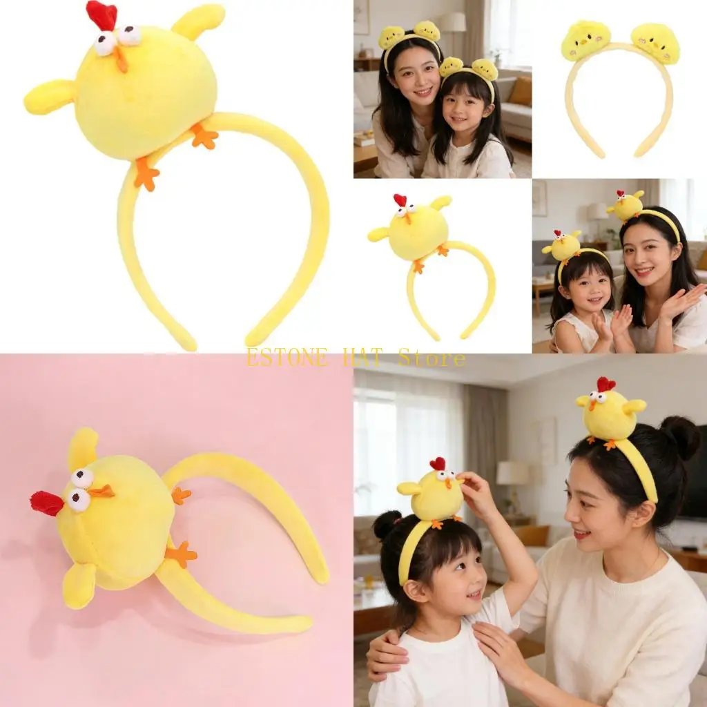 

49MF Cheerful Hen Shaped Hair Clip Gentle On Skin Headpiece For Preschool Activities
