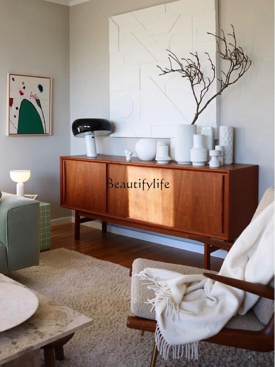 

Solid Wood Antique Furniture Cherrywood Dining Edge Storage Cabinet Living Room Entrance Cabinet