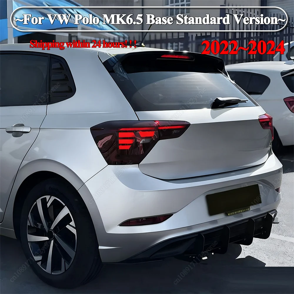 

Для VW Polo MK6.5 Базовая стандартная версия 2022-2024 Задний бампер Губный спойлер Диффузор Сплиттер Губа Боковая защита Комплект кузова Тюнинг