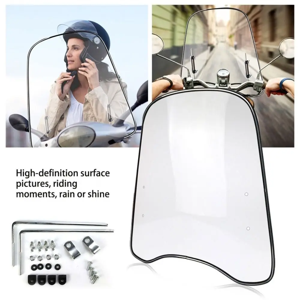 Universal Motorrad Windschutzscheibe Transparent PC Motorrad Verlängerung Spoiler Tragen-beständig Langlebig Motorrad Windabweiser