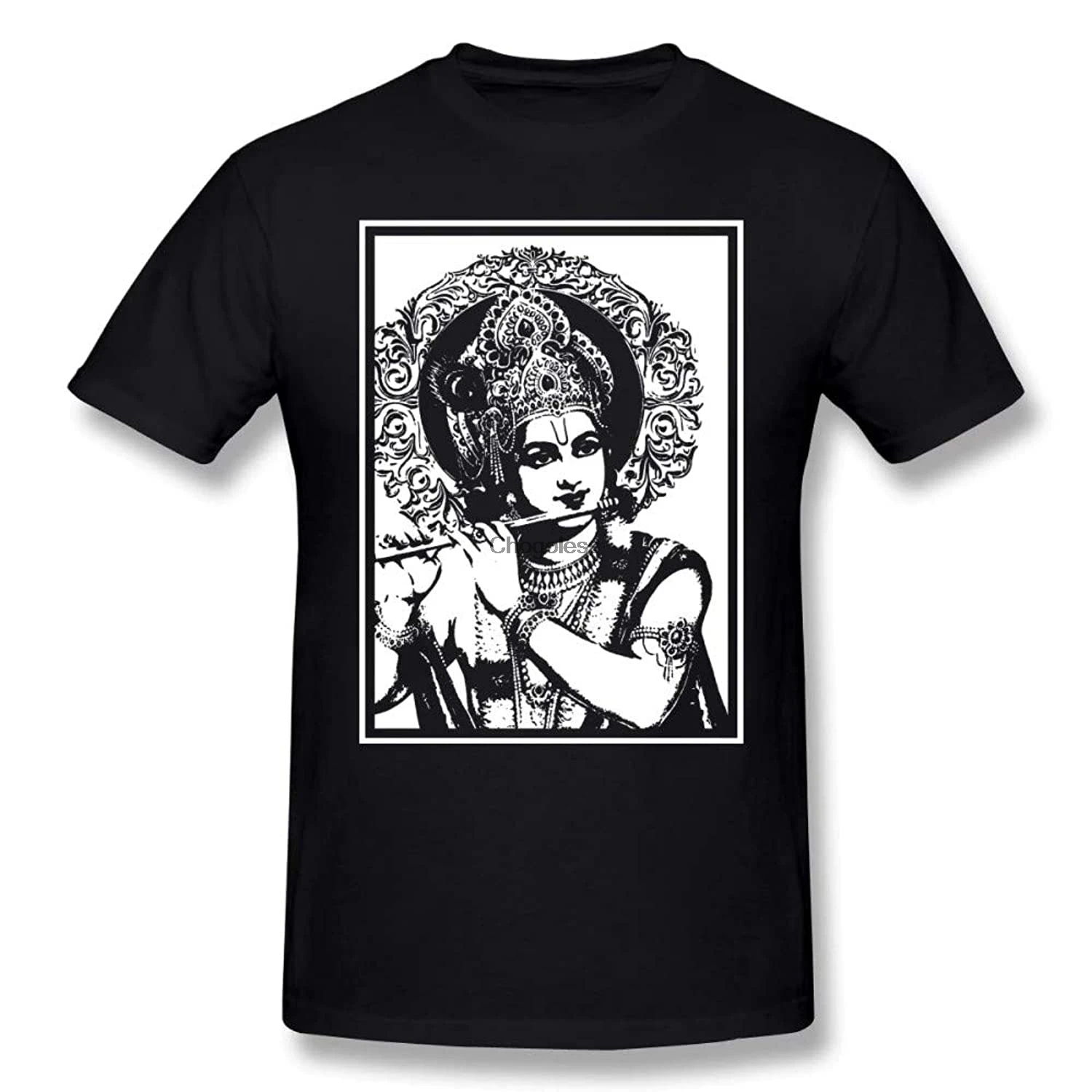 Krishna Fashion Funny Quality Printing T-shirt For Men Casual 100% Cotton Short Sleeve Oversize Aesthetic Clothing Tee Shirts