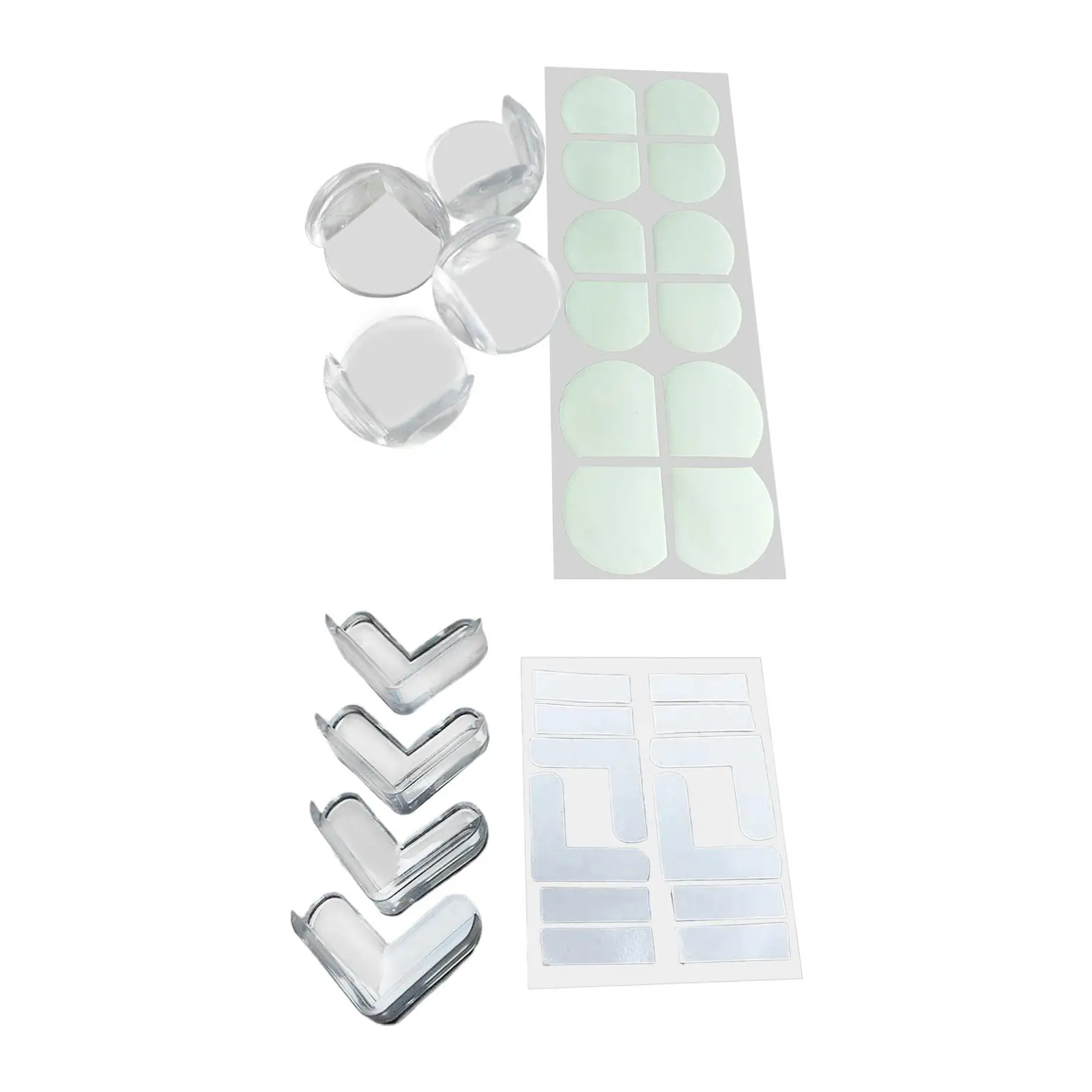 4 Pieces Clear Corner Protectors Corner Guards Corner Edge Protection Edge Guards for Cabinet