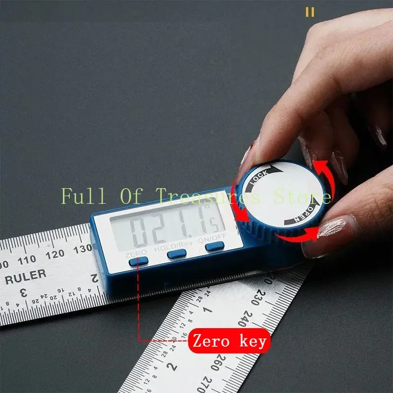 Electronic Digital Angle Measuring Instrument Digital Display Angle Ruler Goniometer Protractor Vernier Calipe Woodworking Tools